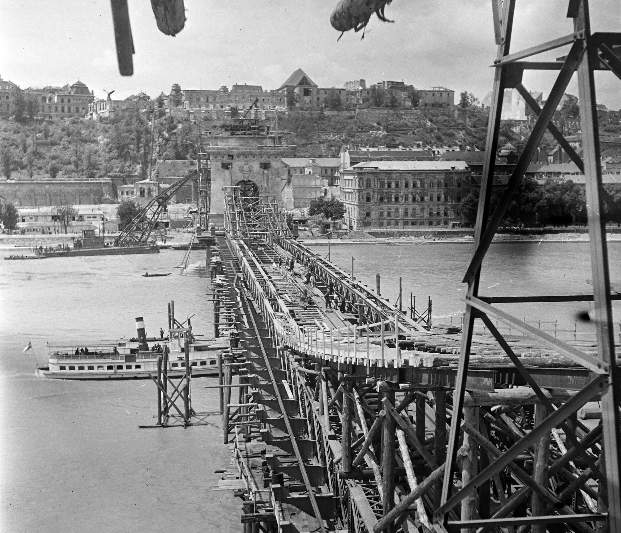 Period photograph of thermal pools at Széchenyi Baths